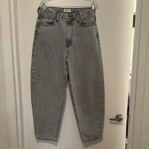 *Excellent Condition* AGOLDE Gray, High Waist, Barrel Leg Jeans, sz. 30